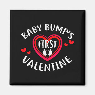 Imán Camiseta de embarazo de San Valentín Primer regalo