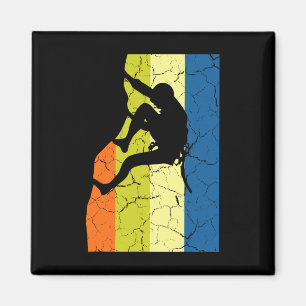 Imán Camiseta de escalador de montañas retro de escalad