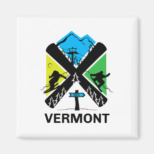 Imán Camiseta de esquí de Vermont - Accesorios de esquí