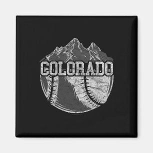Imán Camiseta de fanático de béisbol de Colorado Vintag