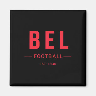 Imán Camiseta de fanático de fútbol de Bélgica Footll E