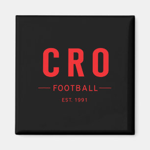 Imán Camiseta de fanático de fútbol de Croacia Est. 199