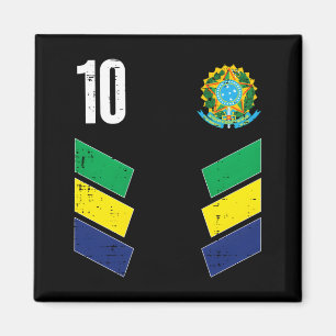Imán Camiseta de fanático de fútbol número 10 de la ban