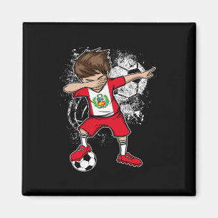 Imán Camiseta De Fútbol De Perú Del Muchacho De Dabbing