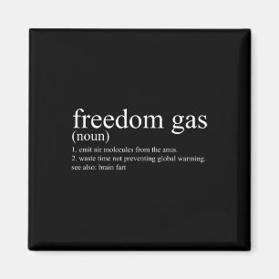 Imán Camiseta de Gas de Libertad Definición Sarcástica