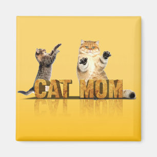 Imán Camiseta de gatos divertida regalo de mamá de ga