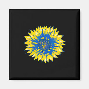 Imán Camiseta de girasol de Ucrania Retro floral ucrani