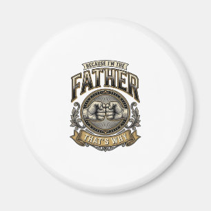Imán Camiseta de grabado vintage de puño de padre diver