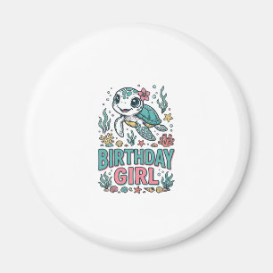 Imán Camiseta de grabado vintage de tortuga marina chic