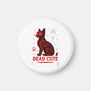 Imán Camiseta de Halloween de gato - Muerto de Cute