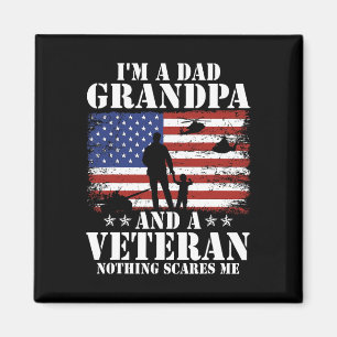 Imán Camiseta de hombre Soy un papá, abuelo y veterano 