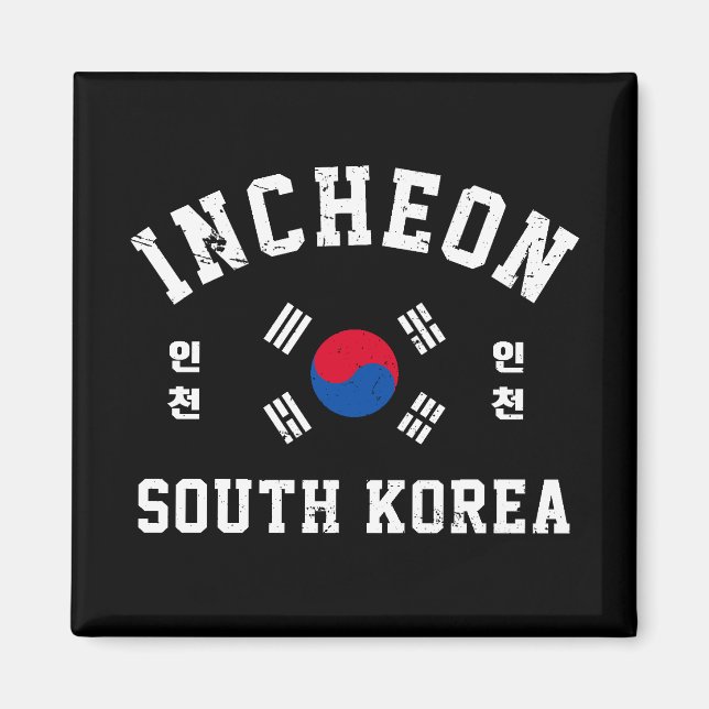 Imán Camiseta de Incheon Corea del Sur (Frente)