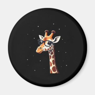 Imán Camiseta de jirafa hipster de buen tiempo para hom