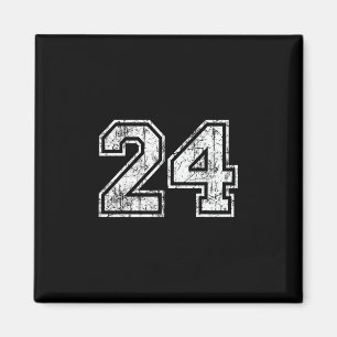 Imán Camiseta de jugador Sketll número 24 vintage desga