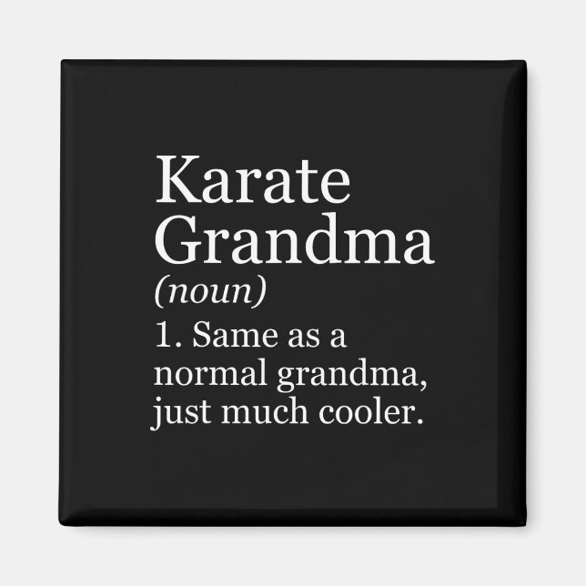 Imán Camiseta de karate divertida para la abuela Karate (Frente)