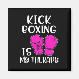 Imán Camiseta de Kickboxing Femenino Es Mi Terapia Dive