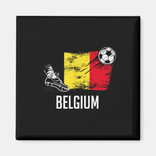 Imán Camiseta de la bandera de Bélgica Equipo de fútbol