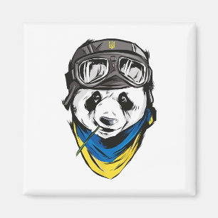 Imán Camiseta de la bandera ucraniana Panda Ucrania Reg