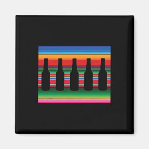 Imán Camiseta De La Cerveza De La Manta Mexicana Serape