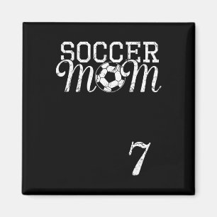 Imán Camiseta de Mamá de Fútbol Número 7 Jugador Favori