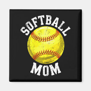 Imán Camiseta de Mamá de Sóftbol Mujer Amante del Sóftb