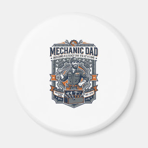 Imán Camiseta de mecánico del día del padre Dad diverti