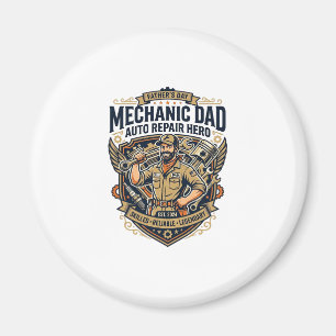 Imán Camiseta de mecánico del día del padre Dad diverti