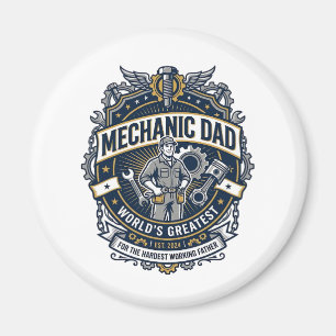 Imán Camiseta de mecánico del día del padre divertido d