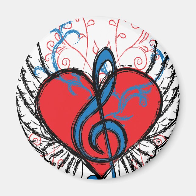 Imán camiseta de música (Frente)