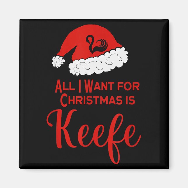 Imán Camiseta de Navidad Keefe para fans del guardameta (Frente)