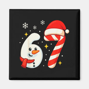 Imán Camiseta de Navidad Meme 6 7 67 Seis Siete Muñeco 