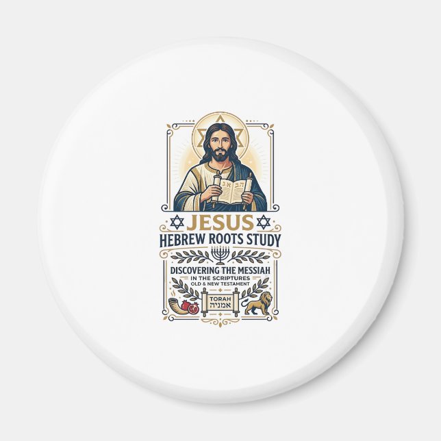 Imán Camiseta de nerd de idiomas bíblicos hebreos grieg (Frente)