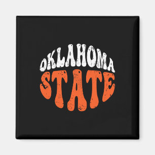 Imán Camiseta de Oklahoma State.retro Diseño angustiado