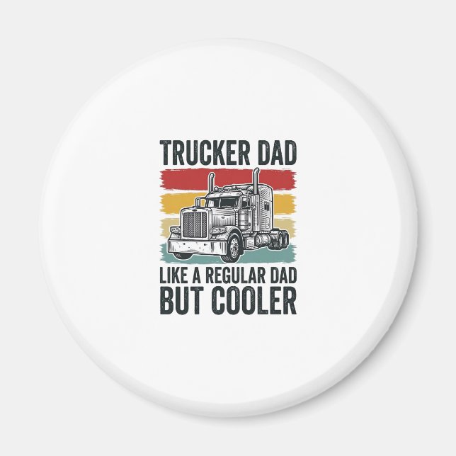 Imán Camiseta de Papá camionero como un papá normal per (Frente)