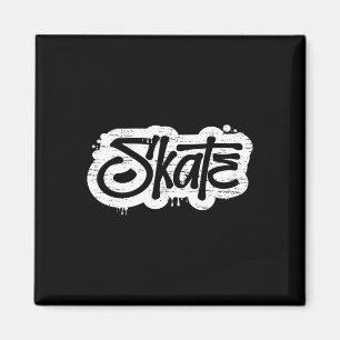 Imán Camiseta de patinaje grafiti estropeada patinador