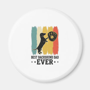 Imán Camiseta de perro de béisbol vintage del mejor pap