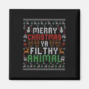 Imán Camiseta de pijama de Navidad Animal Sucio Ya Navi