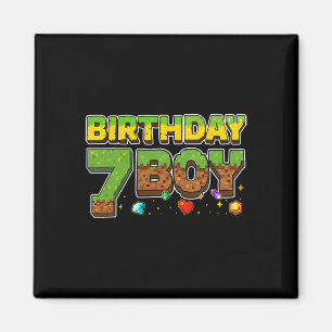 Imán Camiseta de píxeles divertida para niño cumpleaños