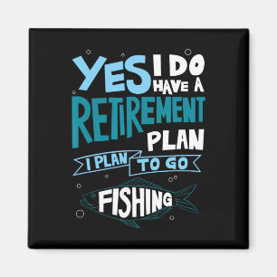 Imán Camiseta de plan de jubilación de pesca Regalos ju