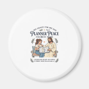 Imán Camiseta de planificador de madre educada en casa