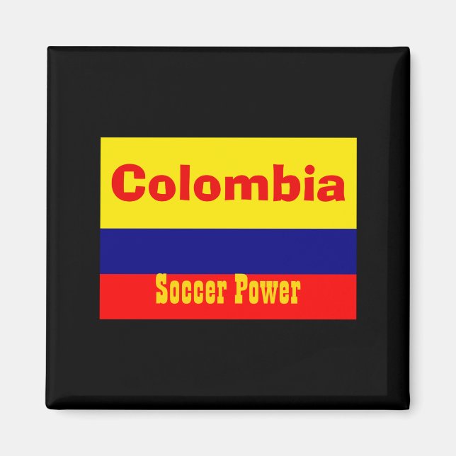Imán Camiseta de poder de fútbol de Colombia  (Frente)