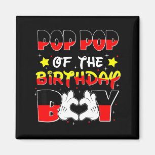 Imán Camiseta de Pop Pop del niño de cumpleaños Familia