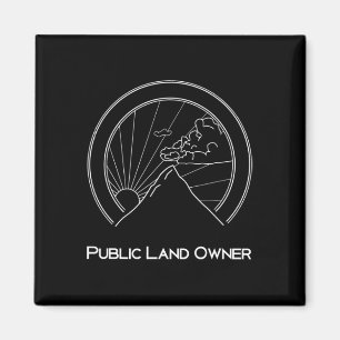 Imán Camiseta de propietario de tierras públicas - Esca