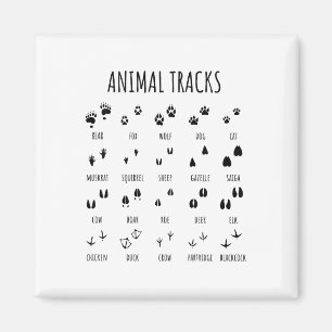 Imán Camiseta de rastros de animales exploradores de la