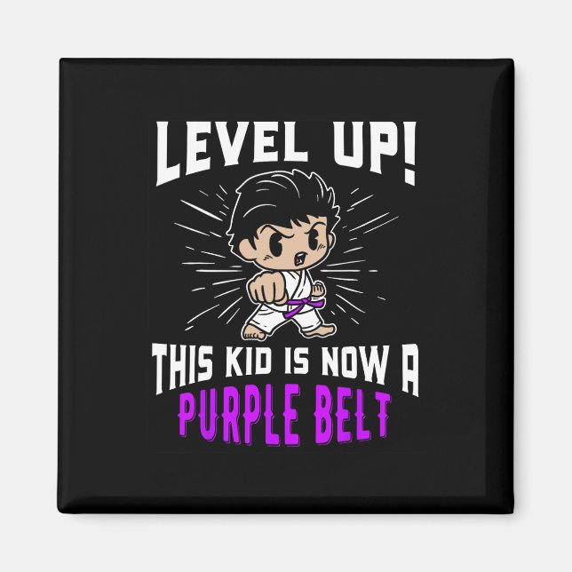 Imán Camiseta de regalo de cinturón morado de uniforme  (Frente)