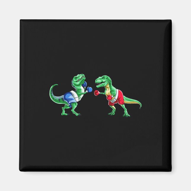 Imán Camiseta de regalo de guantes de boxeo de dinosaur (Frente)