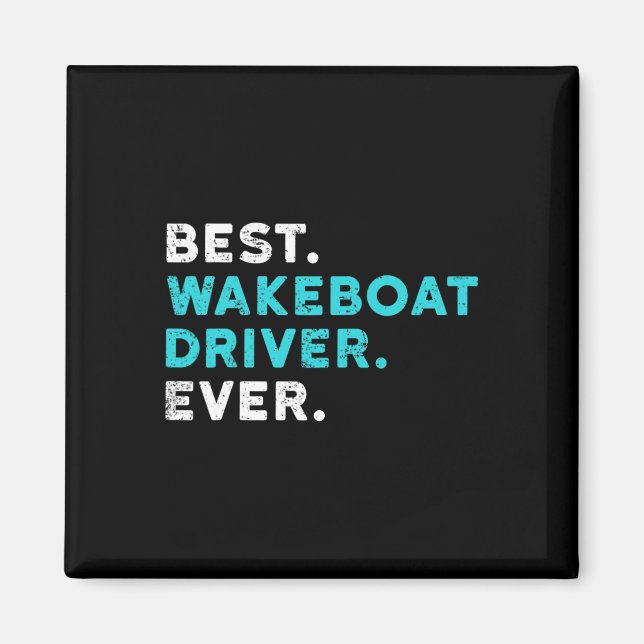 Imán Camiseta de remo de barco de conductor de wakeboat (Frente)