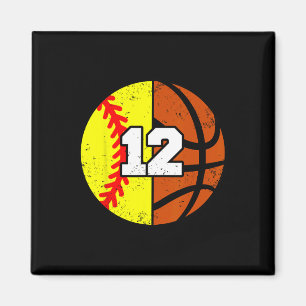 Imán Camiseta de Softll Sketll Número 12 Divertido Cump