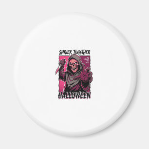 Imán Camiseta de terror vintage con Halloween grabado a