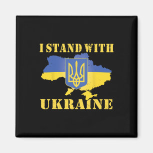 Imán Camiseta de Ucrania Bandera ucraniana Mapa Yo apoy